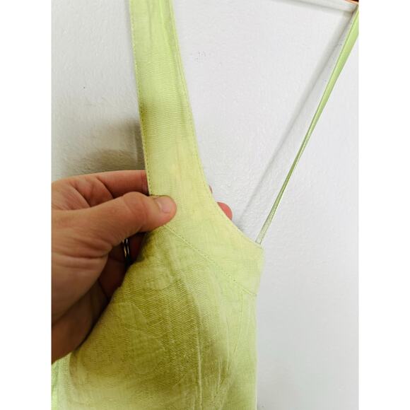 ASHLEY PARK X RTR Green Cotton Blend A-Line Halter Neck Tie Midi Dress Size 2 - Picture 11 of 14